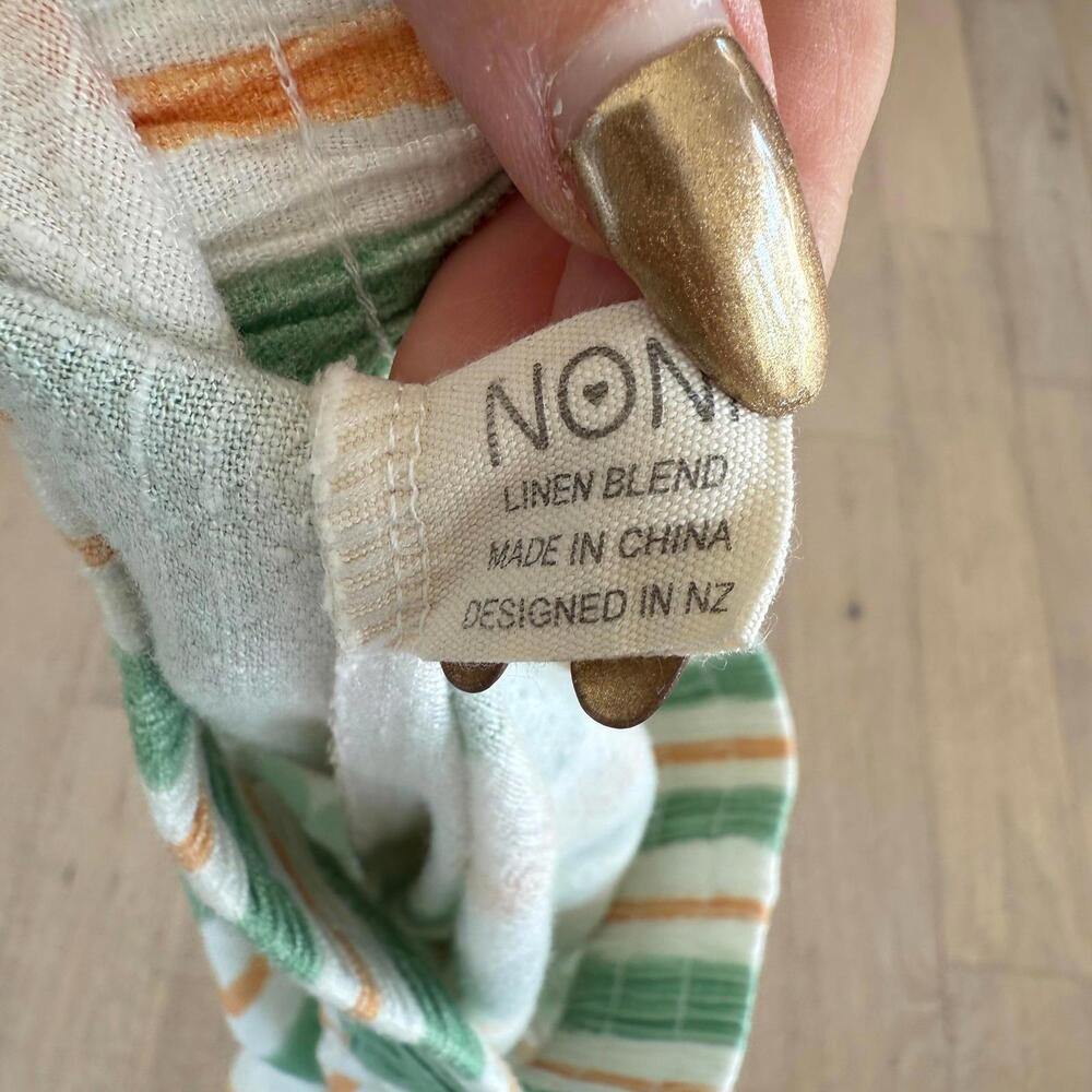 Anthropologie Noni Wide Leg Striped Linen Pants - Picture 4 of 5